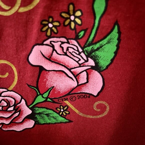 Vintage Florida Y2K Floral Graphic Print Single Stitch Long Tshirt Dress OSFA - Picture 3 of 8